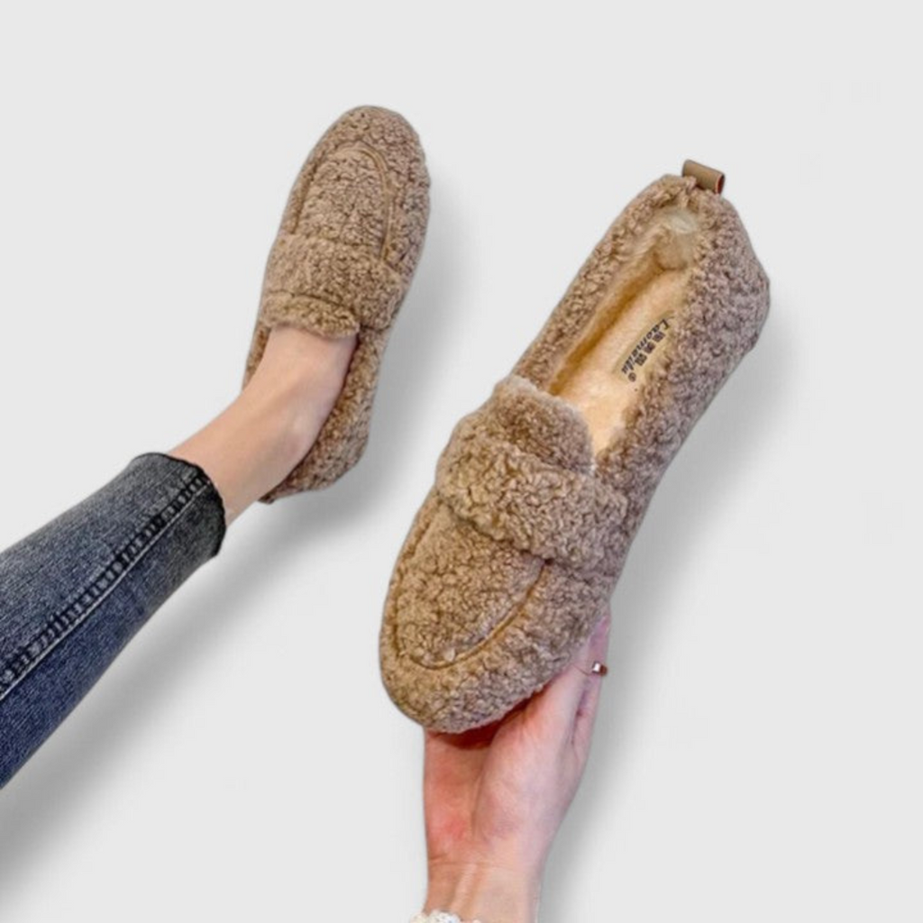 Éloraine® | Mocassins en Tissu effet Teddy